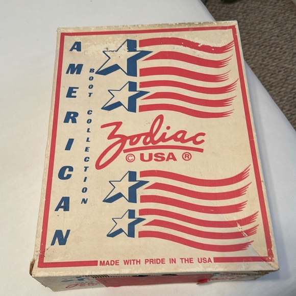 Vintage Zodiac women’s leather cowboy boots size 8B.  EUC. Red & black. US made. - Picture 8 of 8